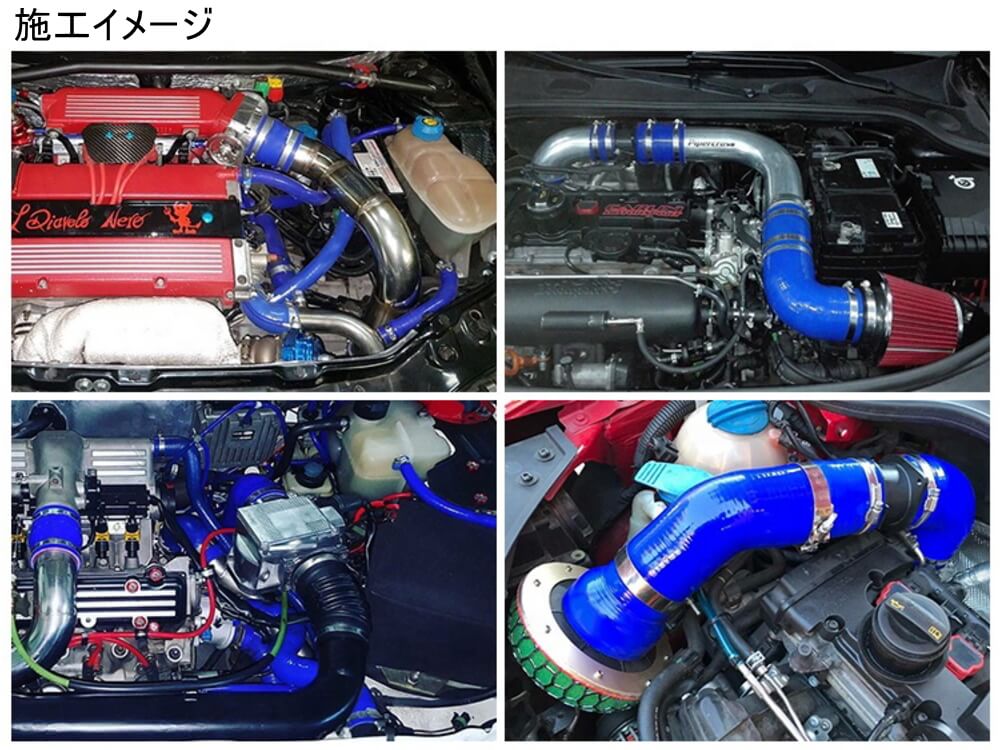 シビック専用シリコンホースキット B16a型 B16b型 エンジン適合 Eg6 Ek4 Ek9 1992年 00年 3ply 3層構造 耐熱 耐圧車種別専用設計 シリコンラジエターホースキット