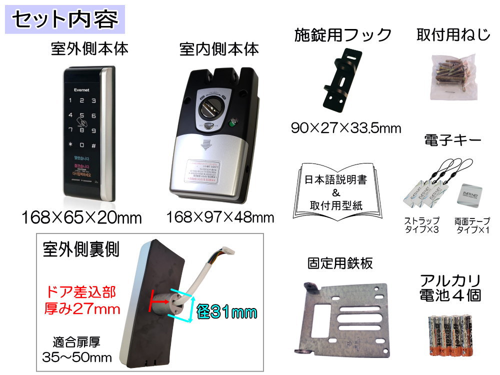 人気 おすすめ LC-105 -R リモコン解錠対応 動画あり 扉厚 30-43ｍｍ ロックマンジャパン ICキー3種サービス  ※領収書は出荷後の注文履歴からDL可